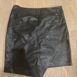 Zadig and Voltaire Black Leather mini Skirt